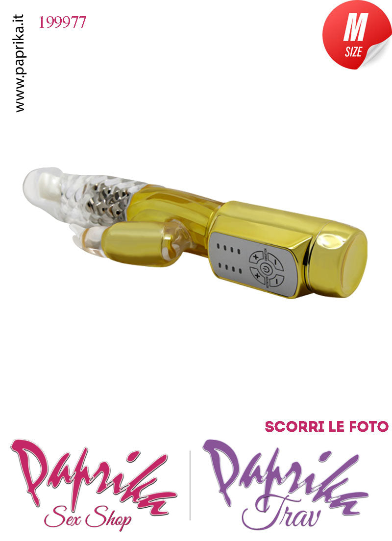 Rabbit Vibratore Clitoride Vagina Rotante Perle 4+4 Velocità 15/22 cm Ø 30