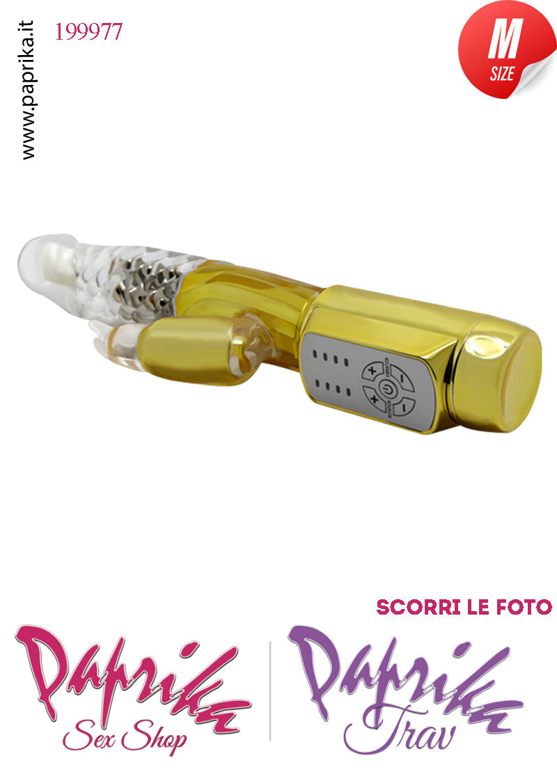 Rabbit Vibratore Clitoride Vagina Rotante Perle 4+4 Velocità 15/22 cm Ø 30