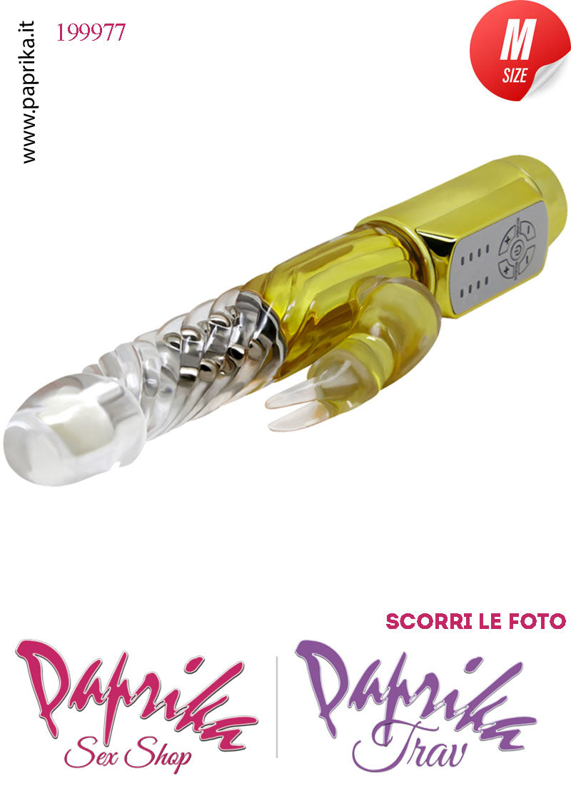 Rabbit Vibratore Clitoride Vagina Rotante Perle 4+4 Velocità 15/22 cm Ø 30