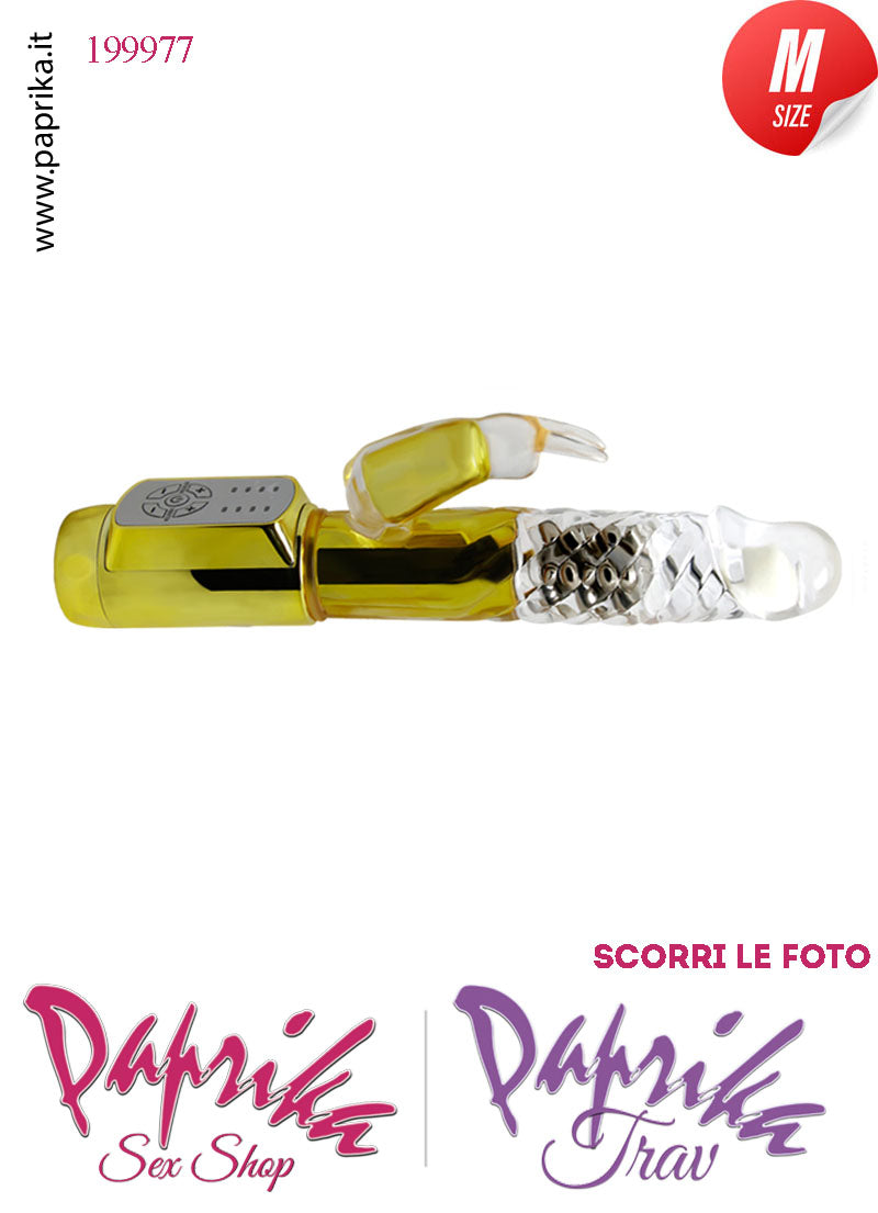 Rabbit Vibratore Clitoride Vagina Rotante Perle 4+4 Velocità 15/22 cm Ø 30