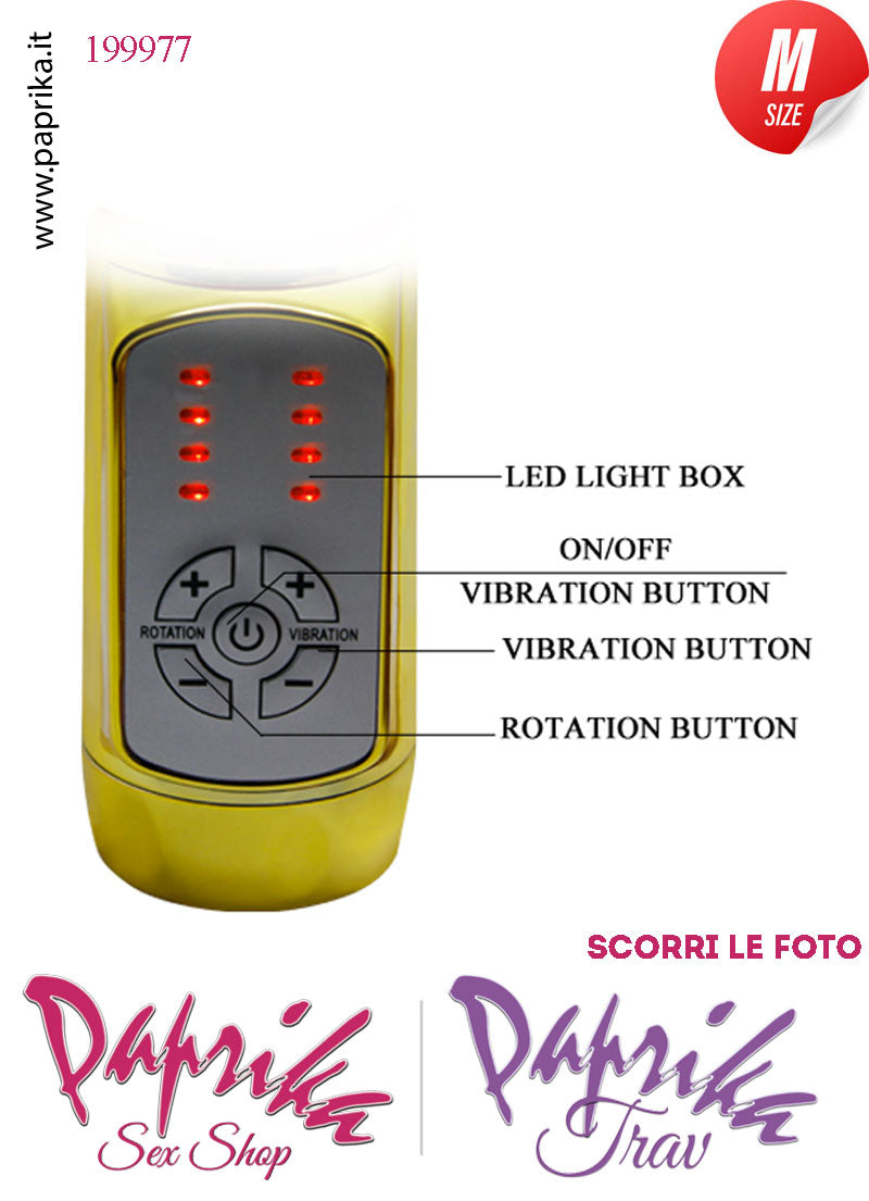 Rabbit Vibratore Clitoride Vagina Rotante Perle 4+4 Velocità 15/22 cm Ø 30