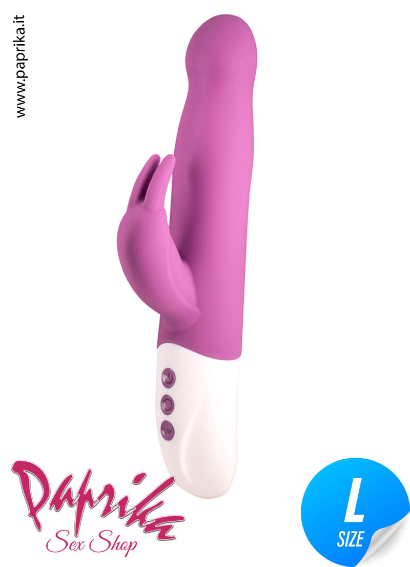Vibratore Rabbit Rotante e Clitorideo Inseribile 12 cm Ø 37