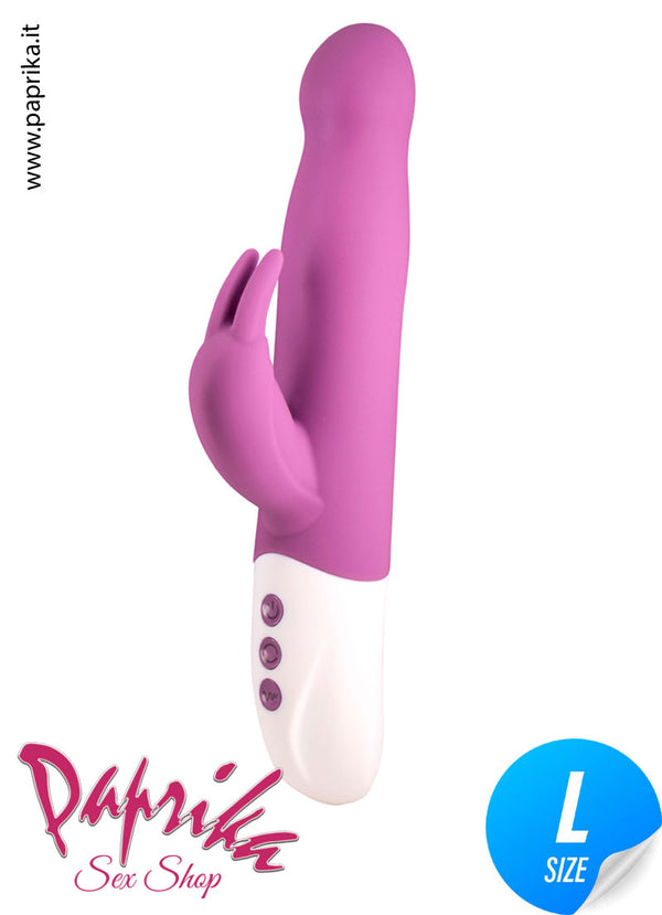 Vibratore Rabbit Rotante e Clitorideo Inseribile 12 cm Ø 37