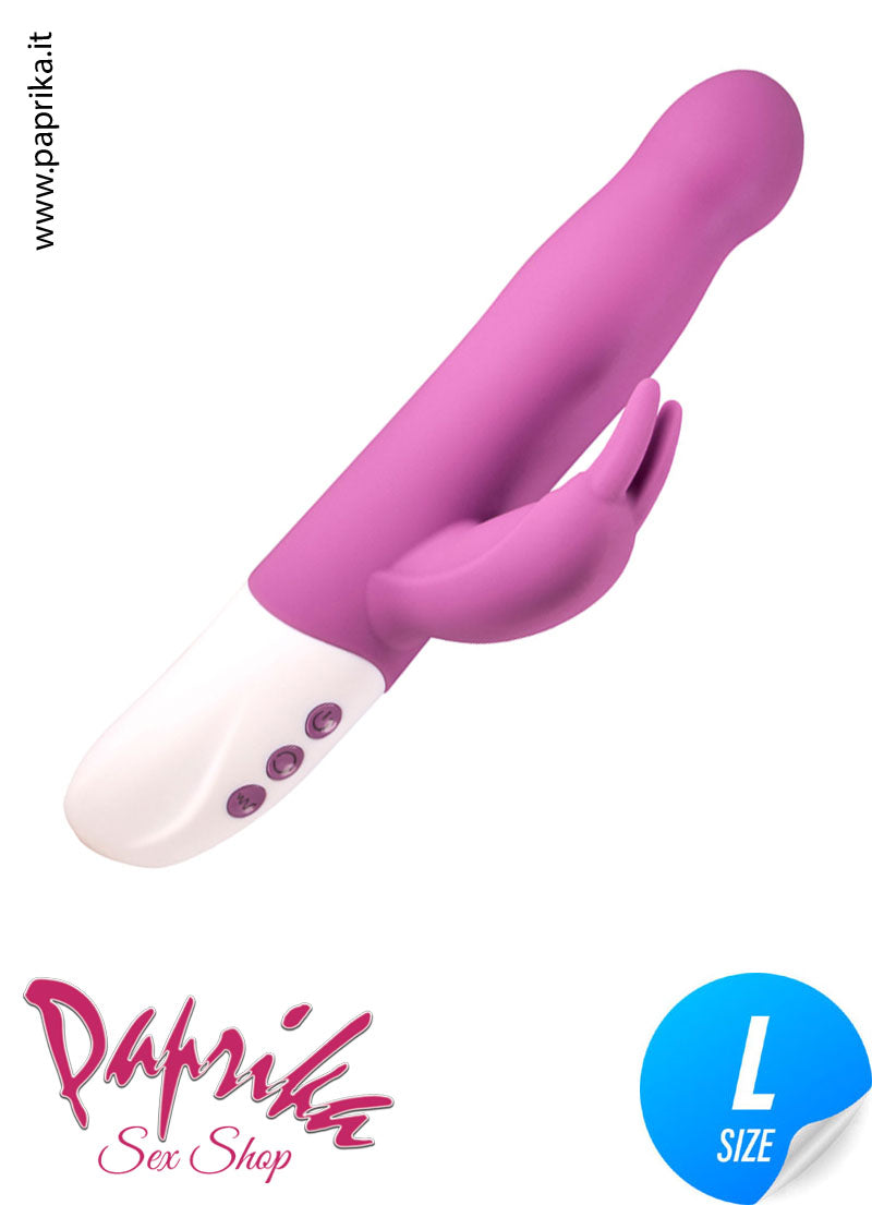 Vibratore Rabbit Rotante e Clitorideo Inseribile 12 cm Ø 37