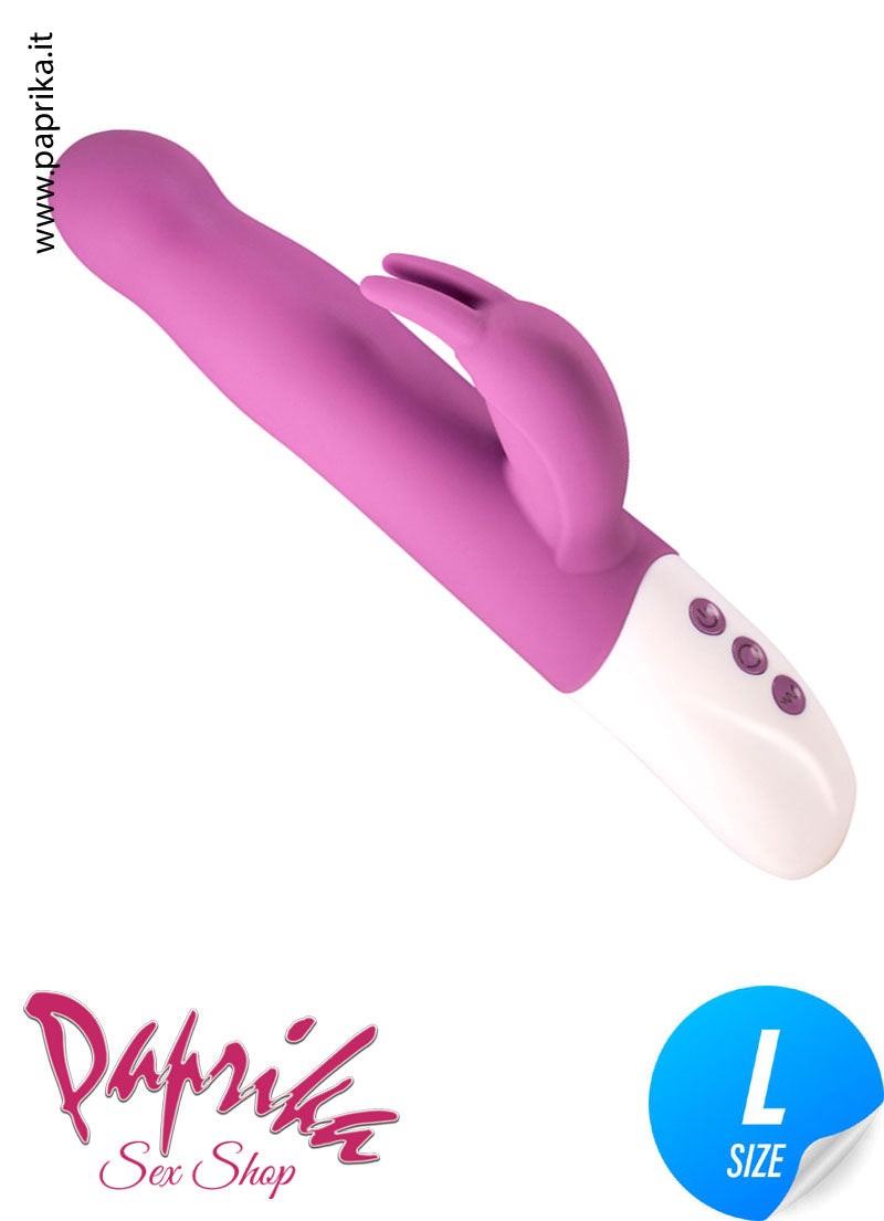 Vibratore Rabbit Rotante e Clitorideo Inseribile 12 cm Ø 37