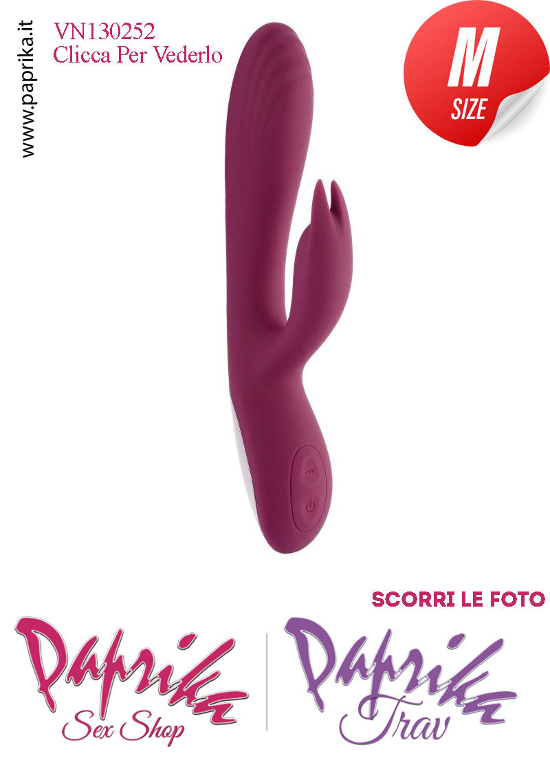 Vibratore Rabbit Punto G Clitoride 13 cm Ø 35 Silicone 10 Velocità