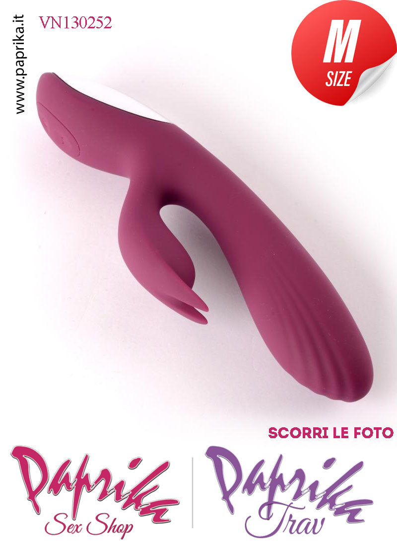 Vibratore Rabbit Punto G Clitoride 13 cm Ø 35 Silicone 10 Velocità