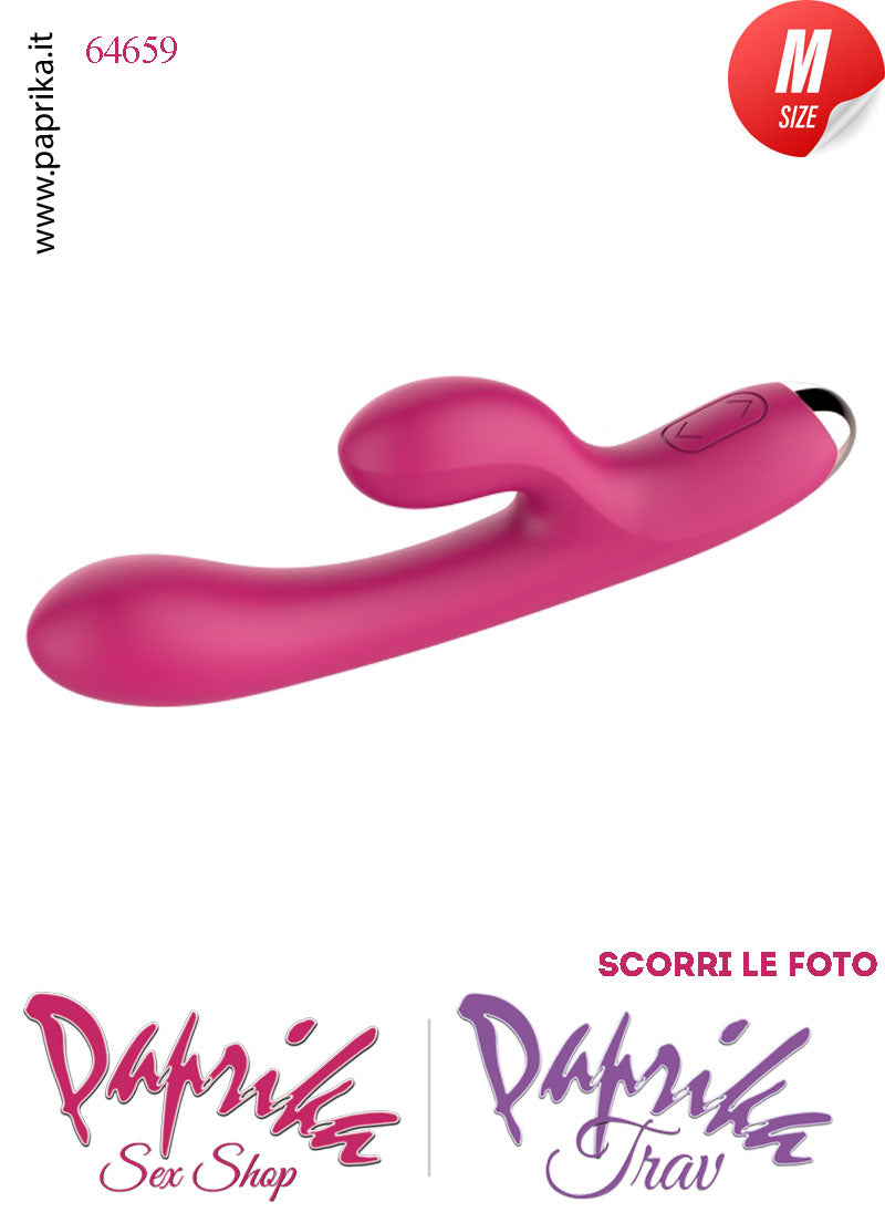 Rabbit Silicone Fucsia Vibrante 2 Motori Stimolazioni Separabili 12/20 cm Ø 33