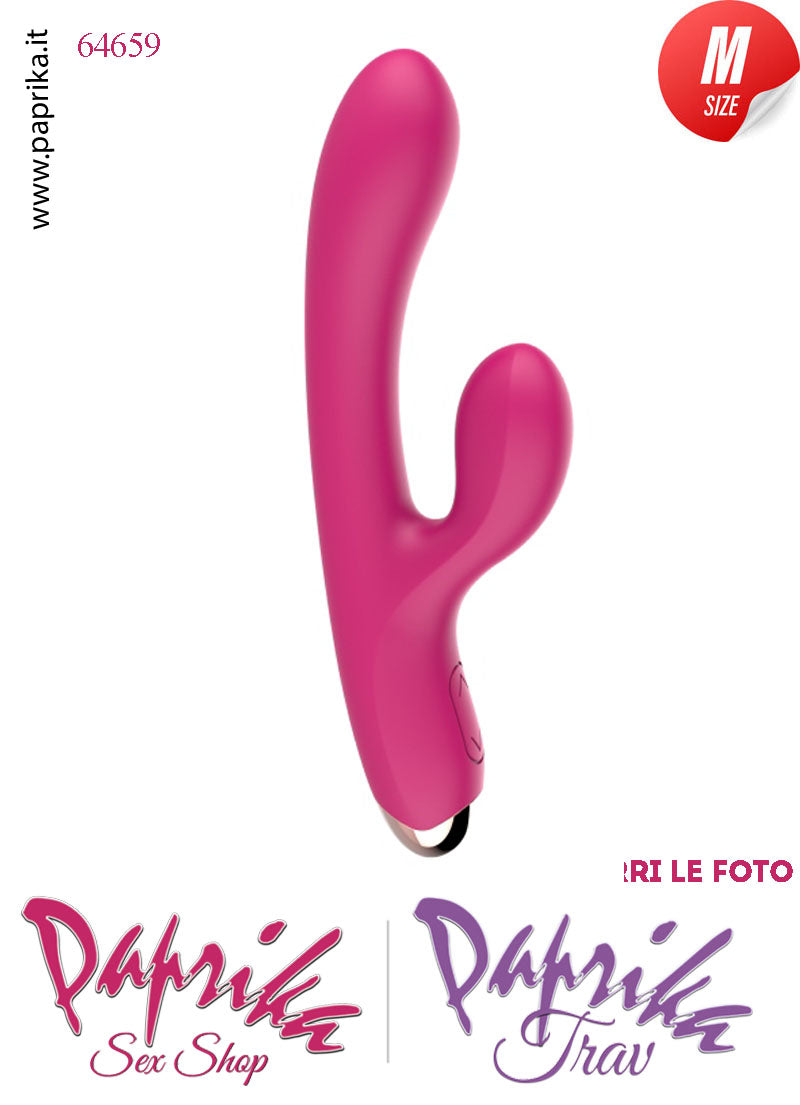 Rabbit Silicone Fucsia Vibrante 2 Motori Stimolazioni Separabili 12/20 cm Ø 33