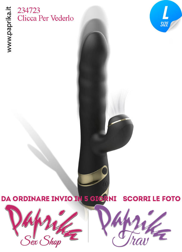 Rabbit Vibratore Vaginale Ø 35 Su & Giù 10 + 10 Velocità Succhia Clitoride 3 Funzioni