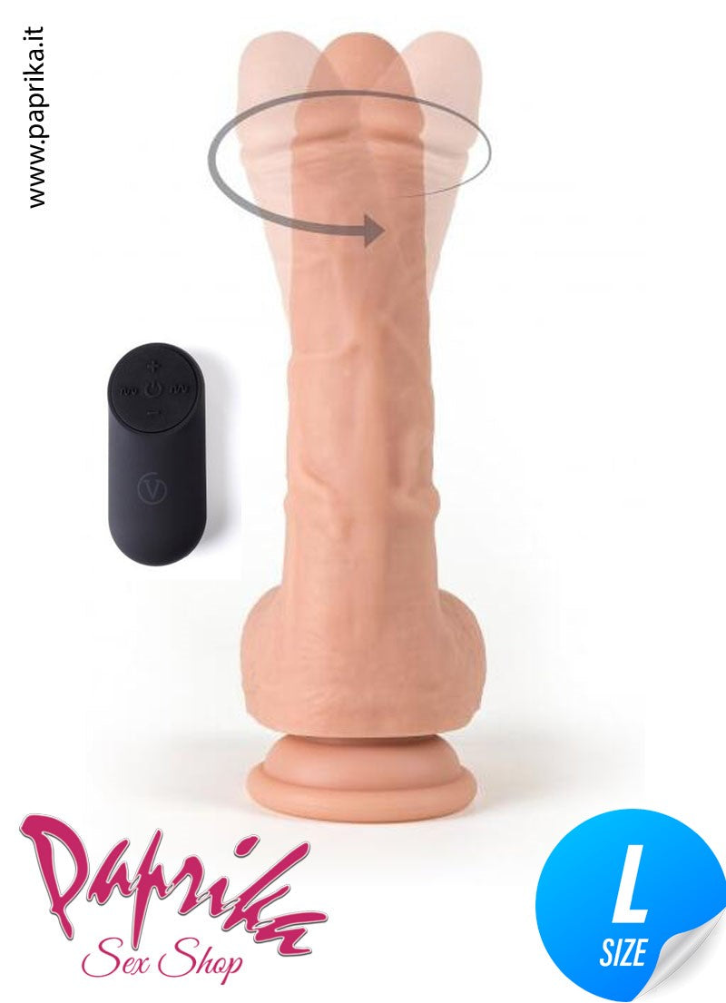 Fallo Rotante e Vibrante Ventosa Telecomandato Silicone 19 cm Ø 41