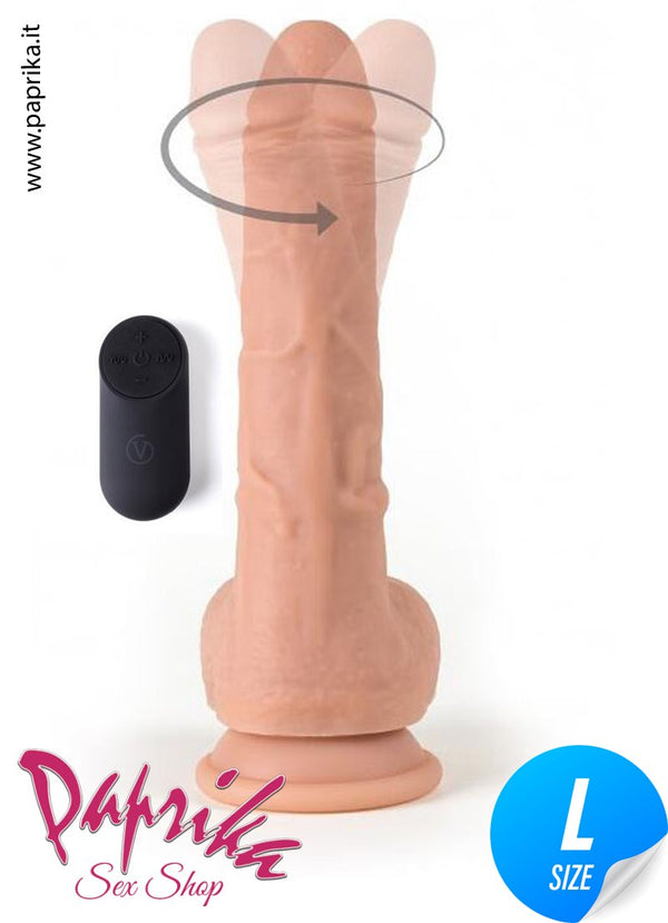 Fallo Rotante e Vibrante Ventosa Telecomandato Silicone 21 cm Ø 45