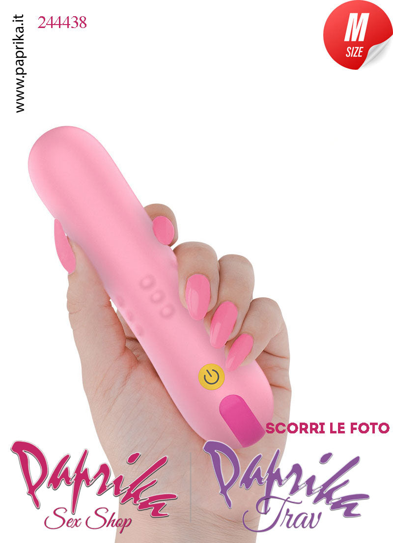 Vibratore Rotante Perle Silicone Rosa 10 Velocità 15 cm Ø 32 Medium