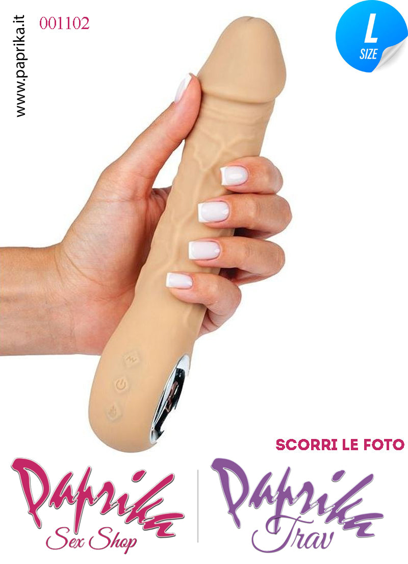 Vibratore Silicone Unisex Venature Risaldabile 10 Velocità 18 cm Ø 44