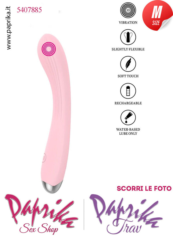 Vibratore Design Silicone Rosa Punto G 10 Velocità 15/20 cm Ø 33