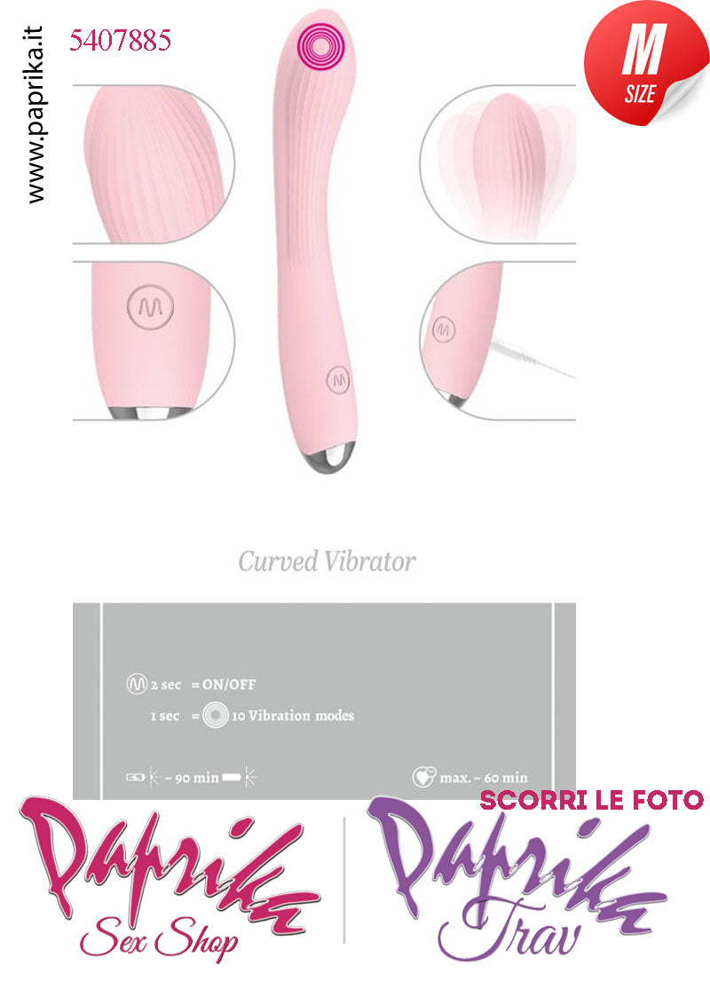 Vibratore Design Silicone Rosa Punto G 10 Velocità 15/20 cm Ø 33