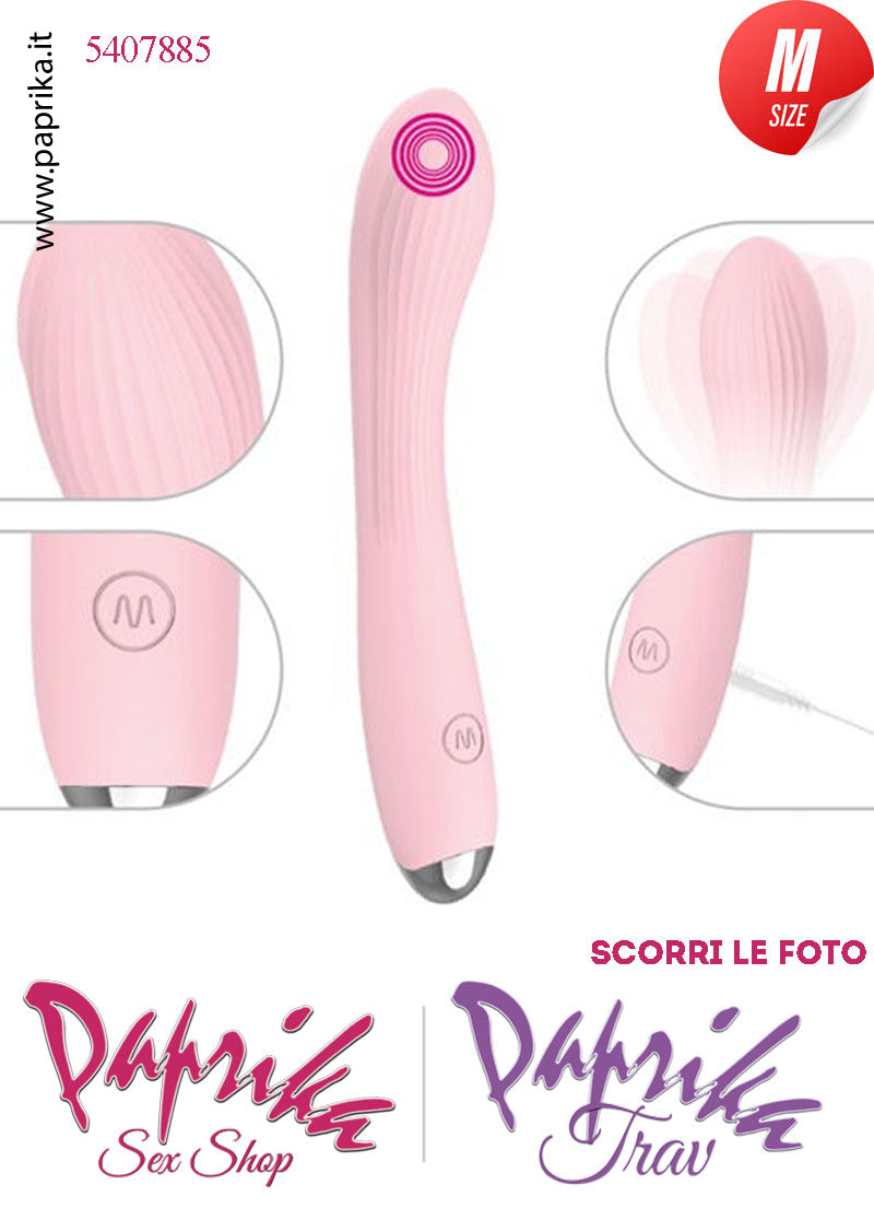 Vibratore Design Silicone Rosa Punto G 10 Velocità 15/20 cm Ø 33
