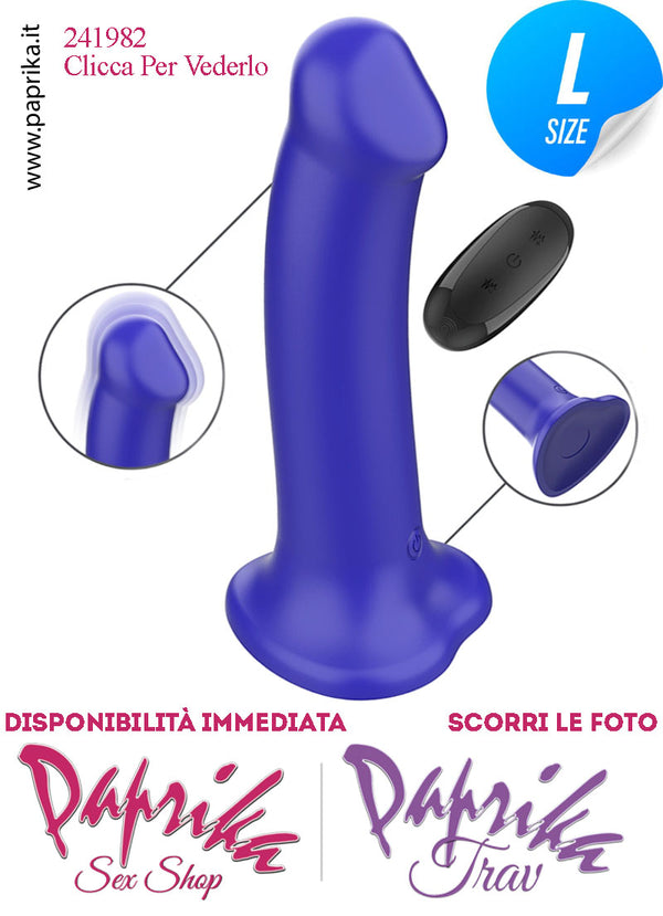 Vibratore Liscio Silicone Ventosa 10 Velocità Unisex 18 cm Ø 39 Telecomando