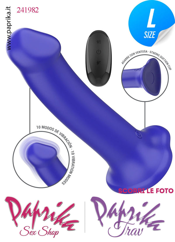 Vibratore Liscio Silicone Ventosa 10 Velocità Unisex 18 cm Ø 39 Telecomando