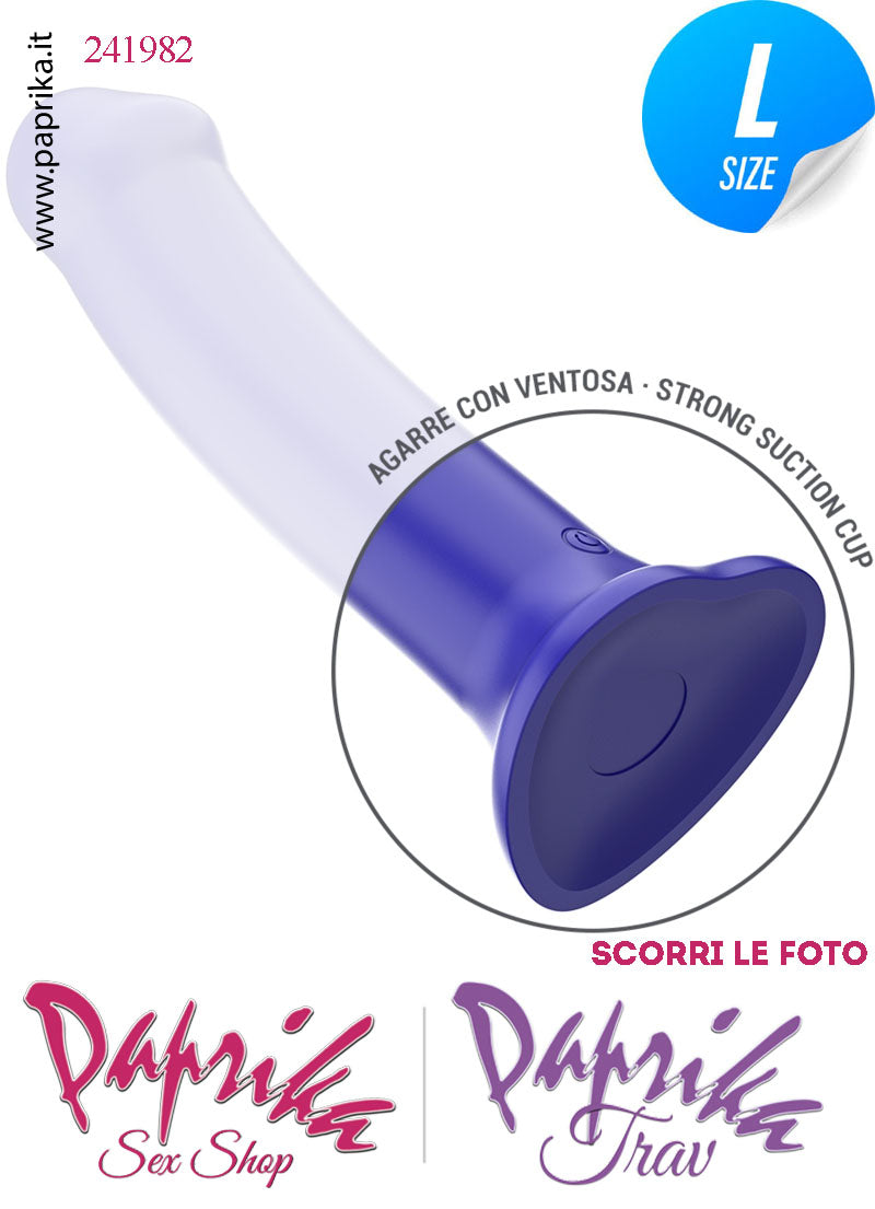 Vibratore Liscio Silicone Ventosa 10 Velocità Unisex 18 cm Ø 39 Telecomando