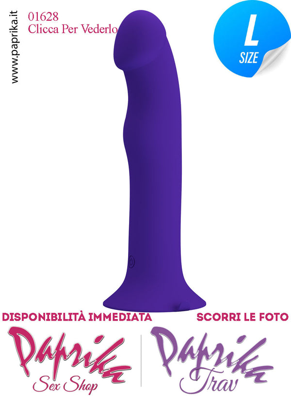 Vibratore Silicone Ventosa 12 Velocità Tapping Tocco Punto G 18 cm Ø 38
