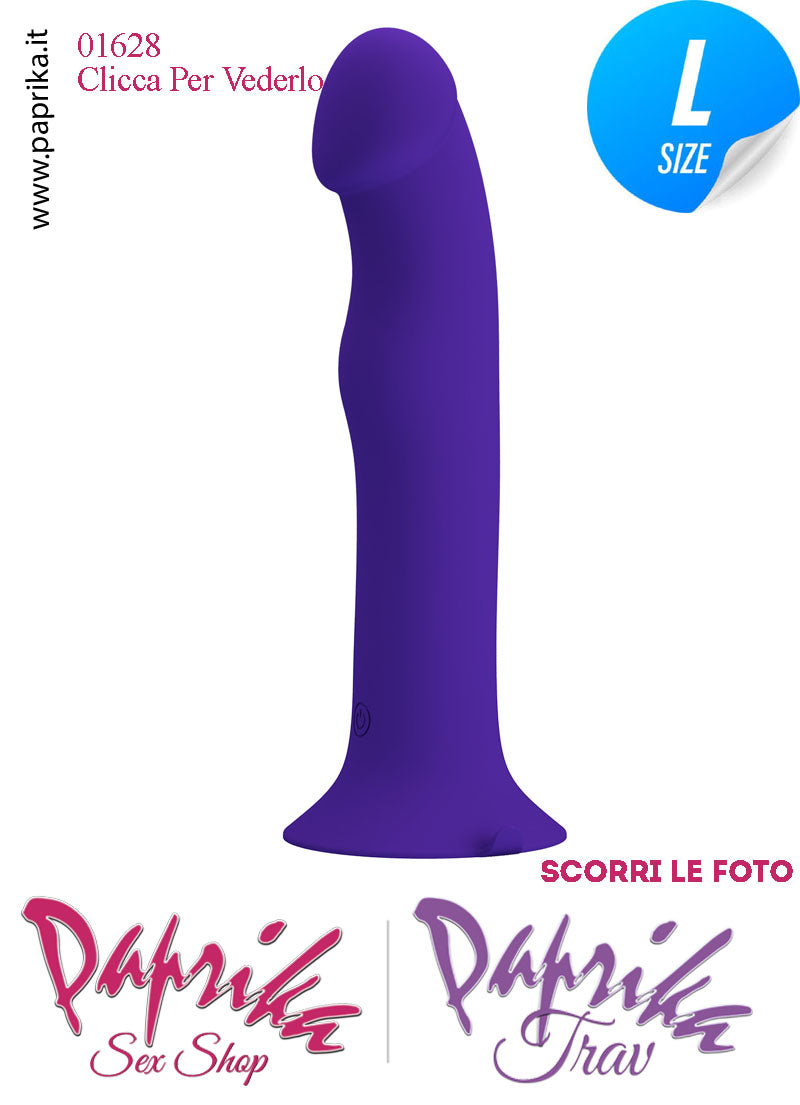 Vibratore Silicone Ventosa 12 Velocità Tapping Tocco Punto G 18 cm Ø 38