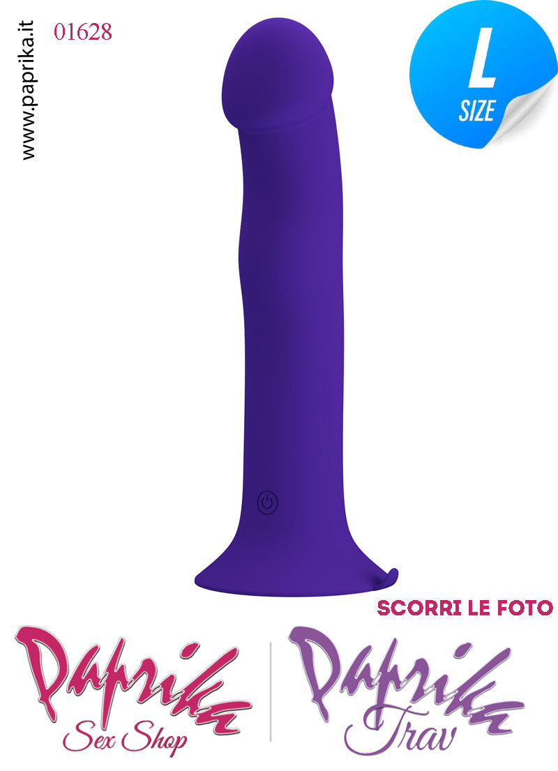 Vibratore Silicone Ventosa 12 Velocità Tapping Tocco Punto G 18 cm Ø 38