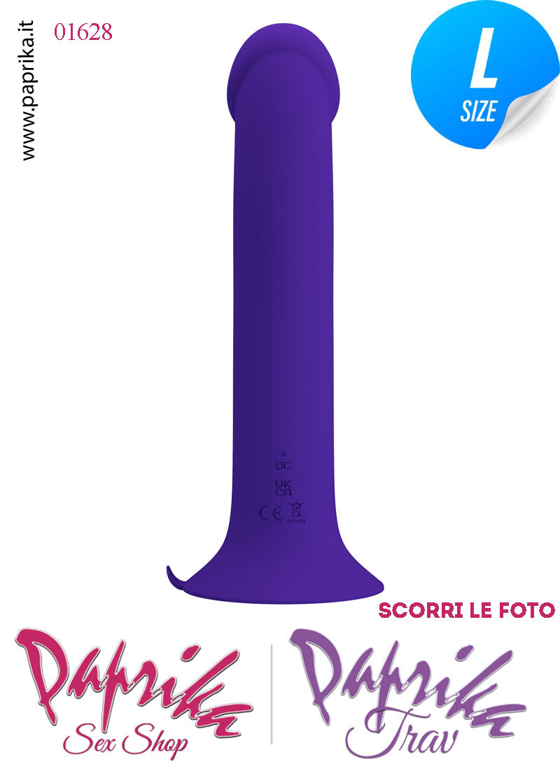 Vibratore Silicone Ventosa 12 Velocità Tapping Tocco Punto G 18 cm Ø 38