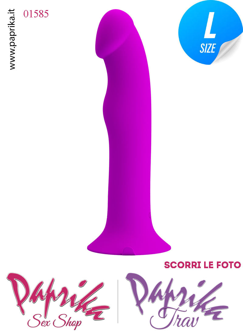 Vibratore Silicone Ventosa 12 Velocità Tapping Tocco 18 cm Ø 38 Memoria Funzione