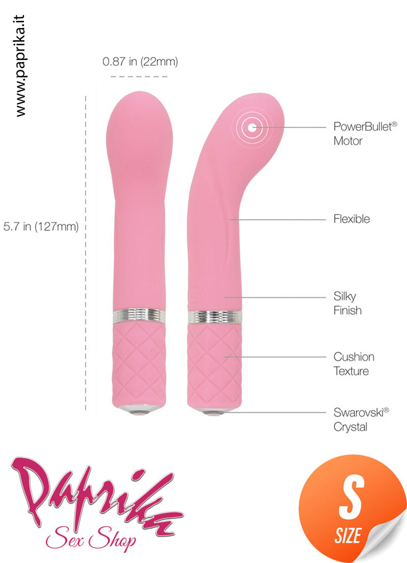 Vibratore Punto G Design Silicone Piccolo 9 Cm Punta Ø 26 Swarovski ®