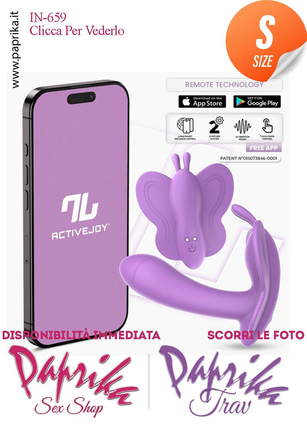 Stimolatore Clitoride Vibratore Interno Farfalla Silicone App Control Mondo 10 Velocità