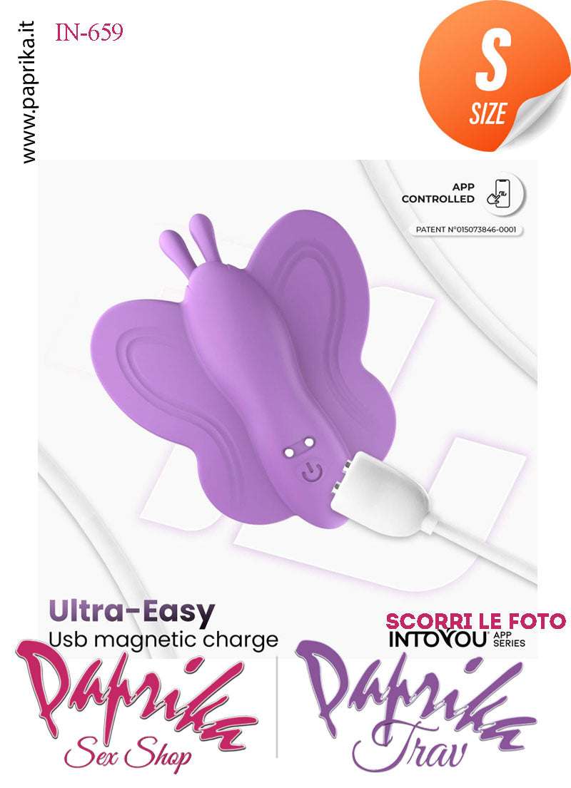 Stimolatore Clitoride Vibratore Interno Farfalla Silicone App Control Mondo 10 Velocità