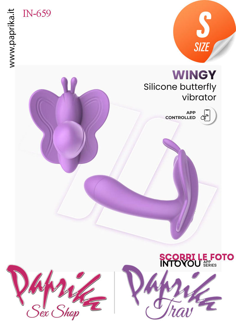 Stimolatore Clitoride Vibratore Interno Farfalla Silicone App Control Mondo 10 Velocità
