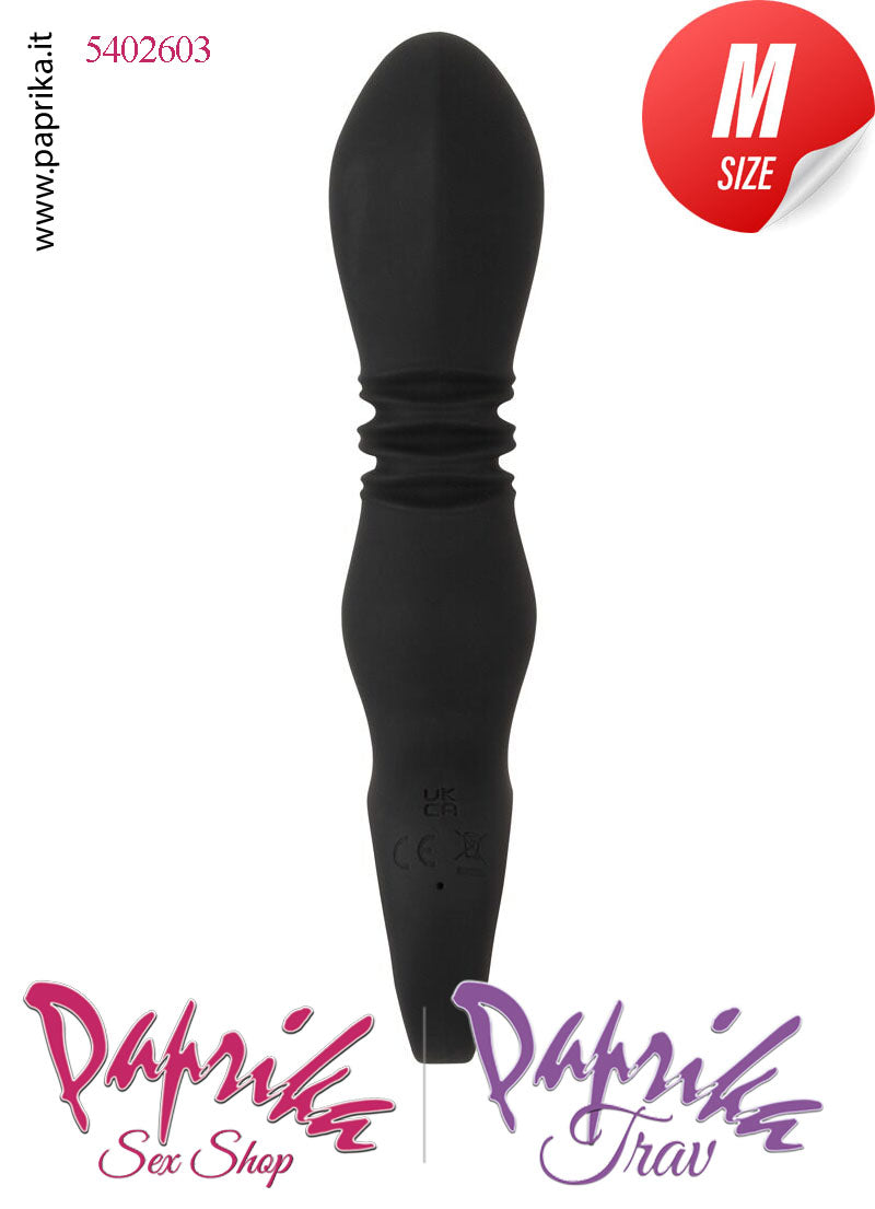 Vibratore Su & Giù Vaginale Anale 10 Velocità Ø 35 Silicone Inserto Oro