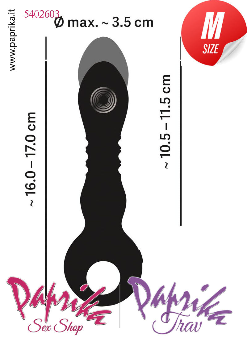 Vibratore Su & Giù Vaginale Anale 10 Velocità Ø 35 Silicone Inserto Oro