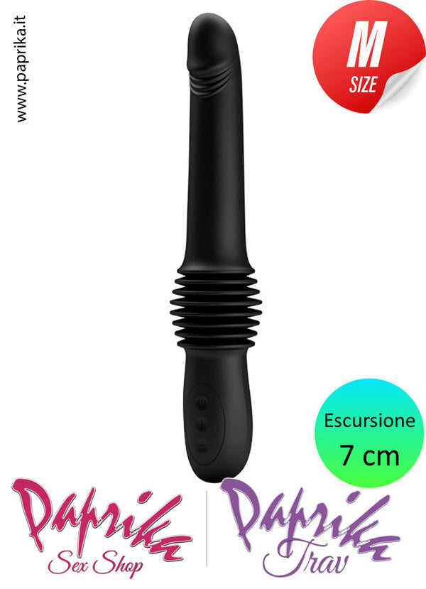 Vibratore & Su e Giù 7 cm Silicone Telecomando Ricarica Usb