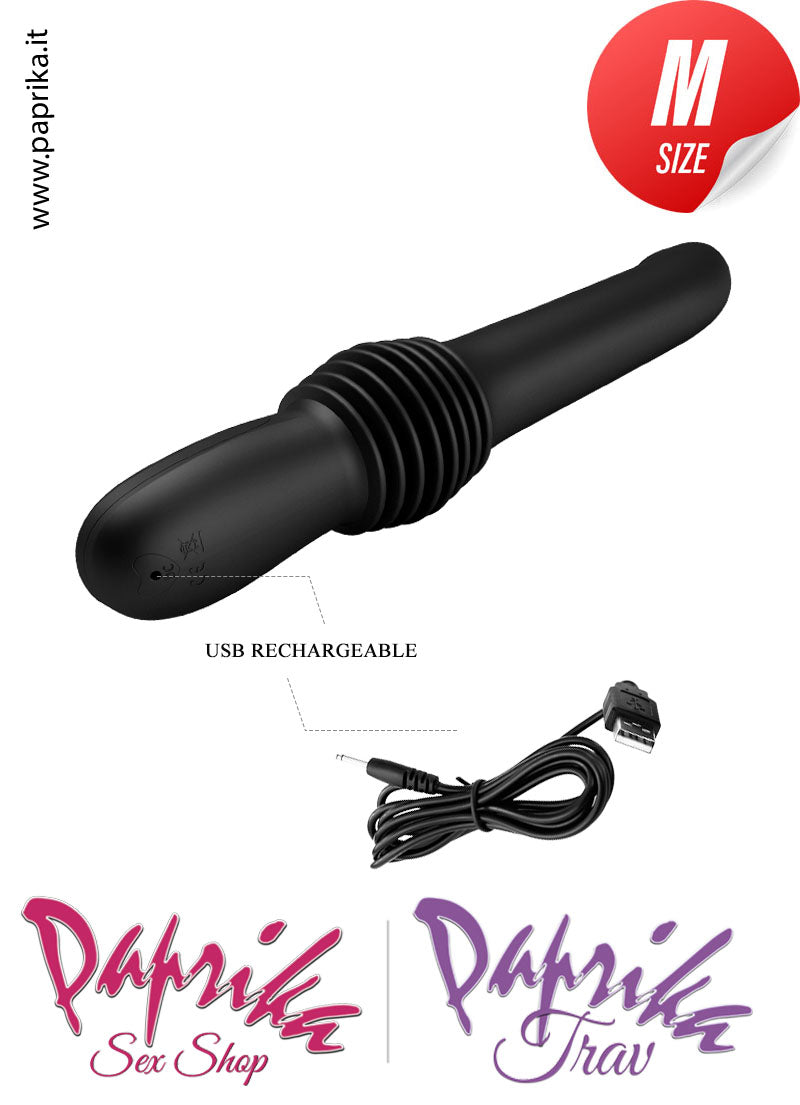 Vibratore & Su e Giù 7 cm Silicone Telecomando Ricarica Usb