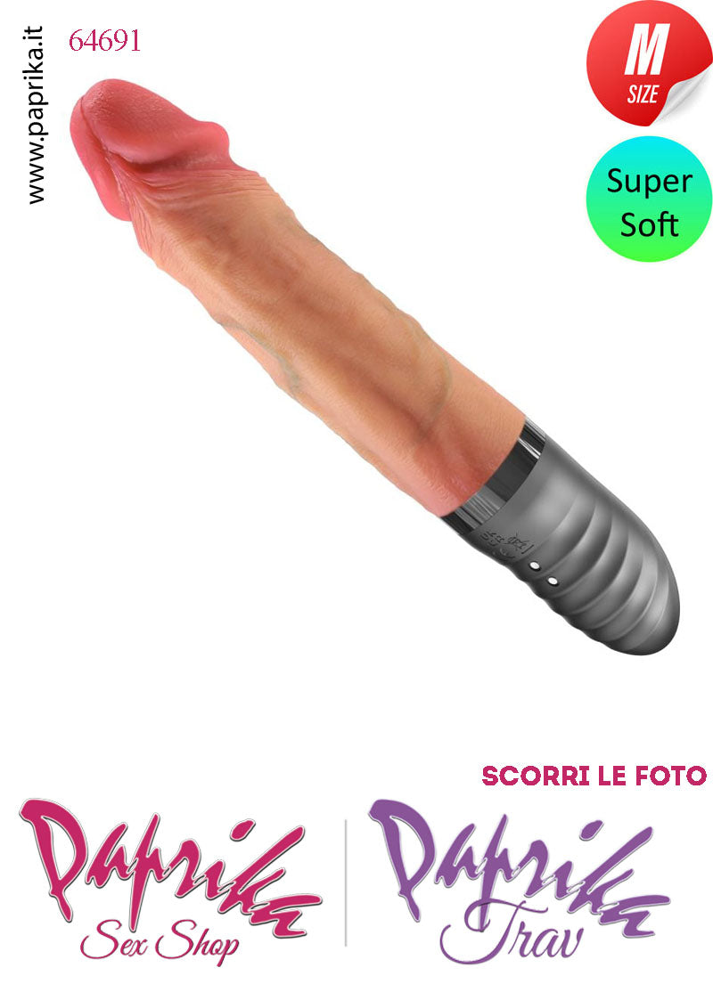 Vibratore Su & Giù 1,5 cm Riscaldabile Silicone Super Soft Medium 16/24 cm Ø 35