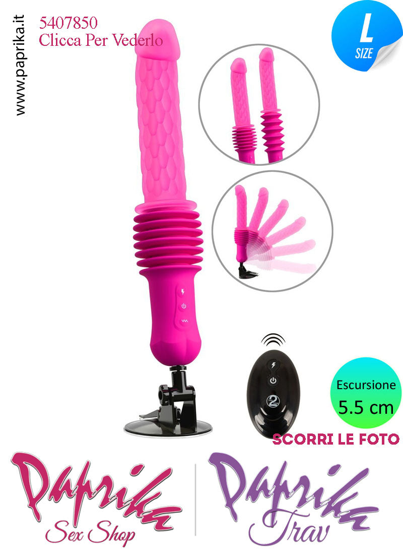 Vibratore Riscaldato & Su e Giù 5.5 cm Telecomando Fucking Machine Portatile