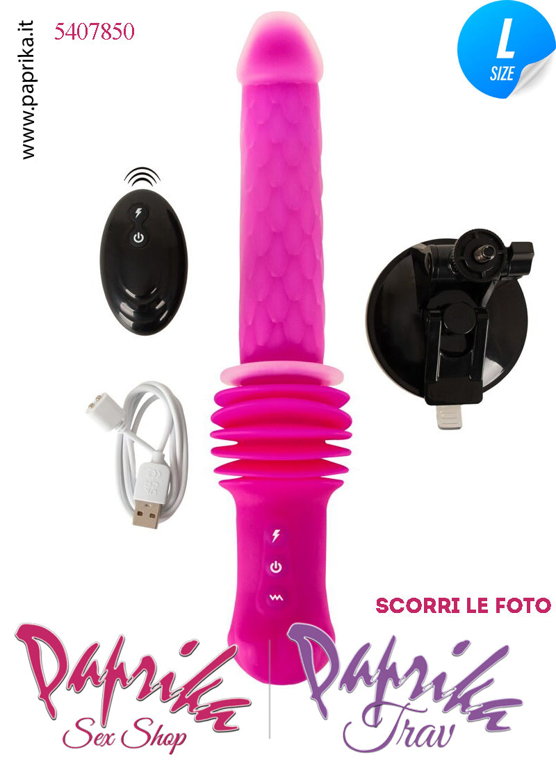 Vibratore Riscaldato & Su e Giù 5.5 cm Telecomando Fucking Machine Portatile