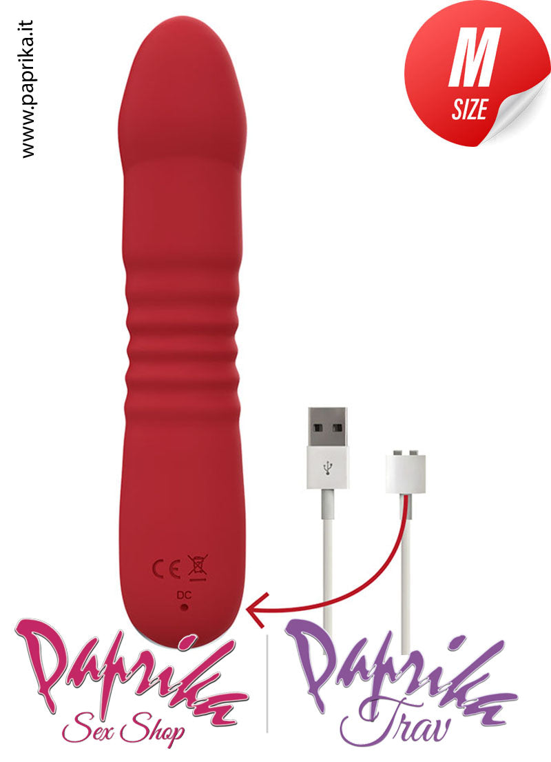 Vibratore & Su e Giù 1.5 cm Silicone Ricarica Usb Ø 35