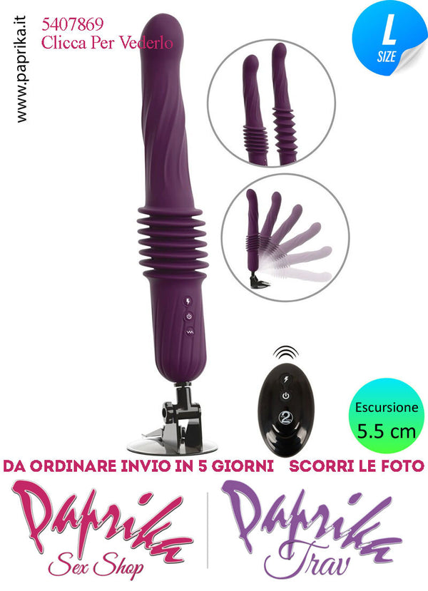 Vibratore Sagomato Riscaldato & Su e Giù 5.5 cm Telecomando Fucking Machine Portatile