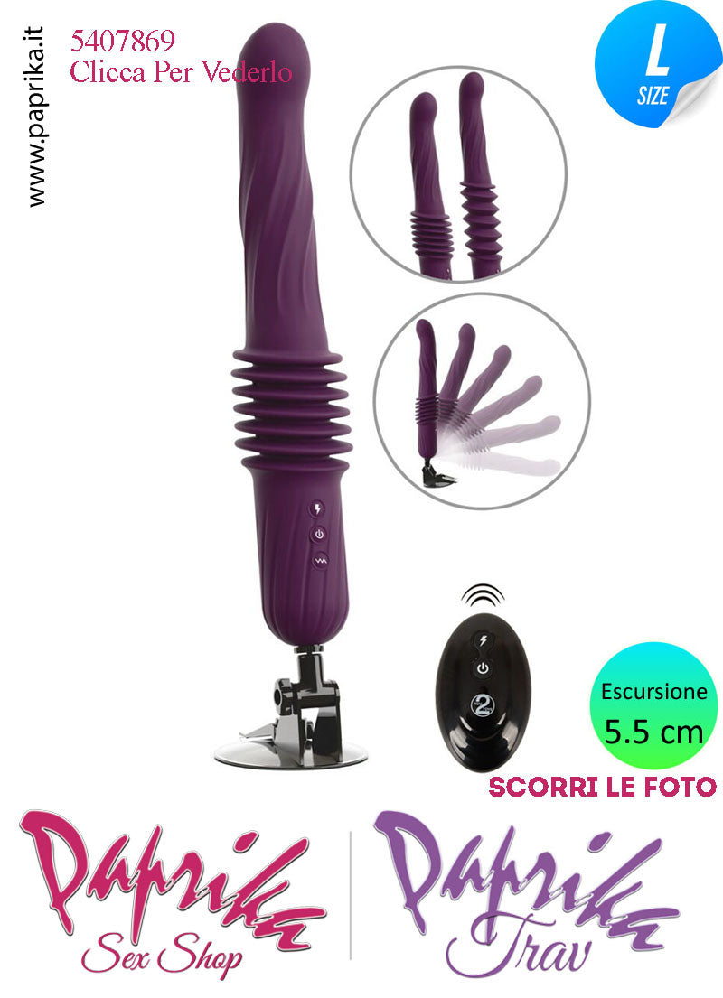 Vibratore Sagomato Riscaldato & Su e Giù 5.5 cm Telecomando Fucking Machine Portatile