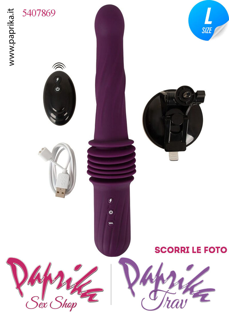 Vibratore Sagomato Riscaldato & Su e Giù 5.5 cm Telecomando Fucking Machine Portatile