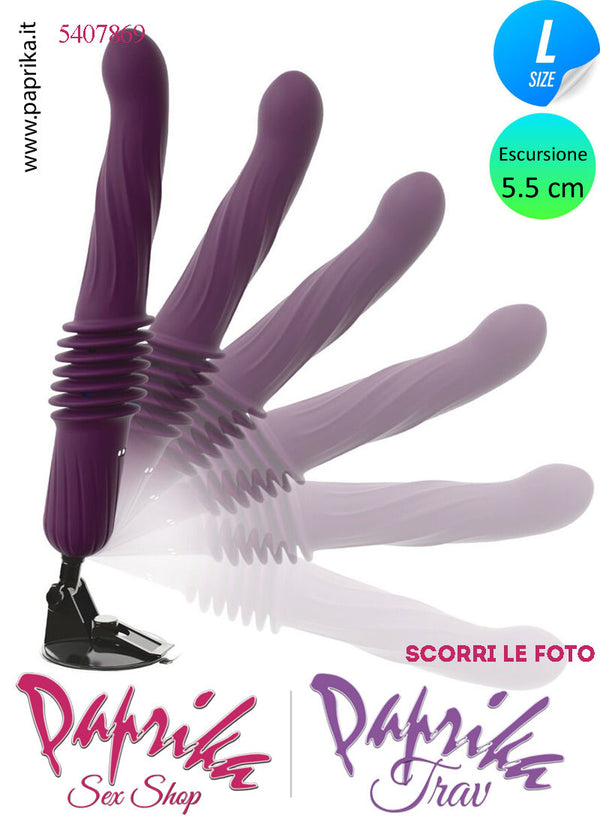 Vibratore Sagomato Riscaldato & Su e Giù 5.5 cm Telecomando Fucking Machine Portatile
