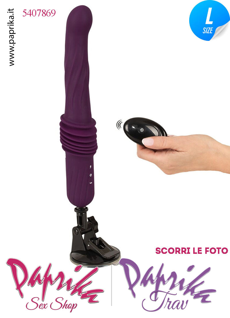 Vibratore Sagomato Riscaldato & Su e Giù 5.5 cm Telecomando Fucking Machine Portatile