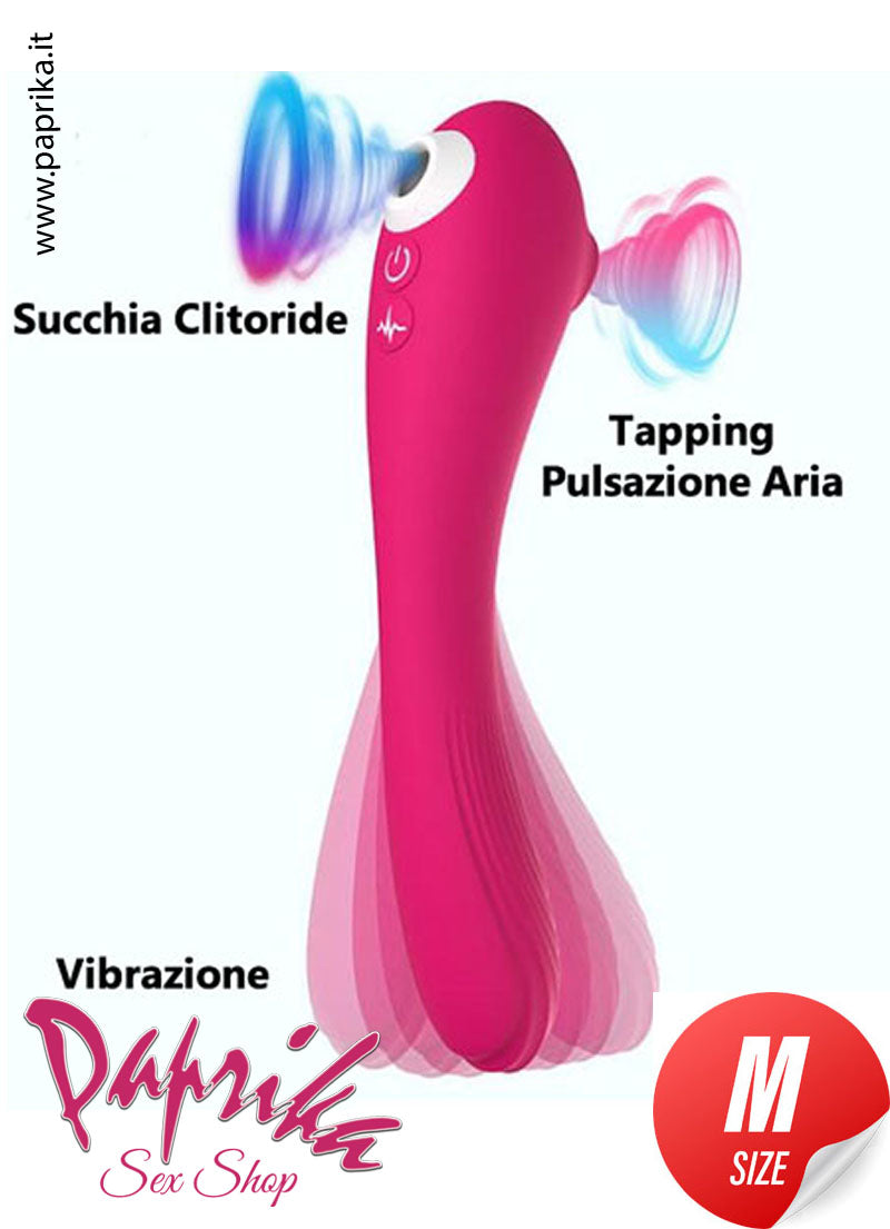 Vibratore Riscaldato 3 in 1 Succhia Clitoride Pulsazione Punto G