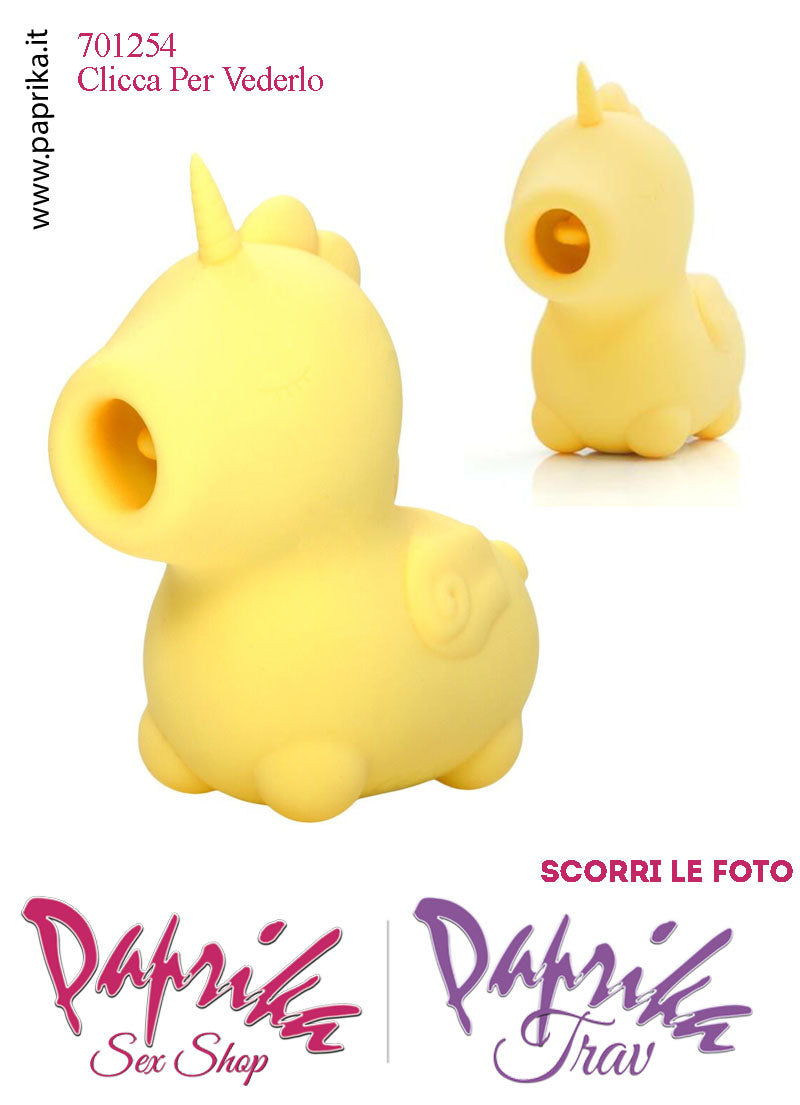 Unicorno Succhia Clitoride Vibratore lingua Corta Silicone 10 Velocità
