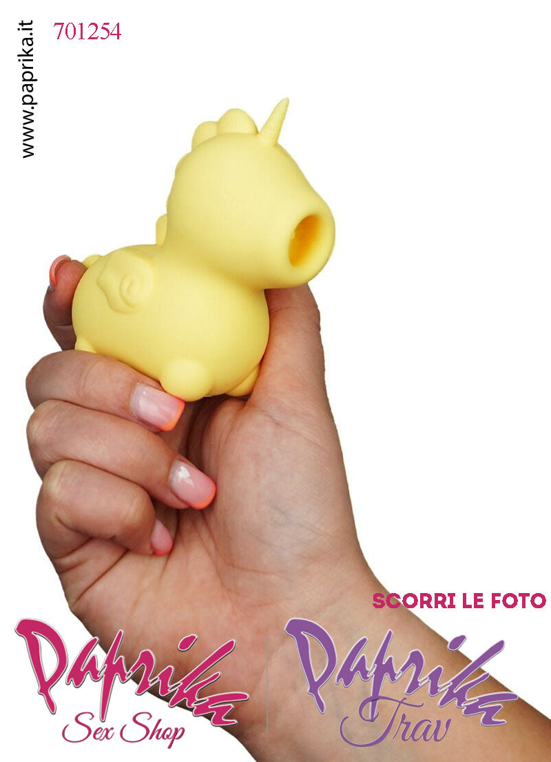 Unicorno Succhia Clitoride Vibratore lingua Corta Silicone 10 Velocità