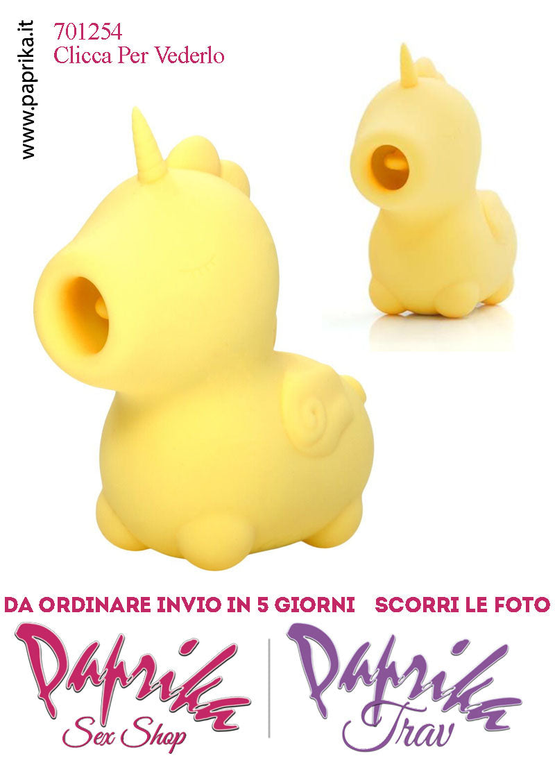 Unicorno Succhia Clitoride Vibratore lingua Corta Silicone 10 Velocità